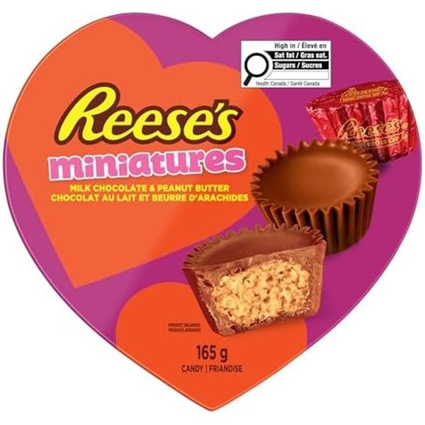 NEW 165G REESES MINIATURES MILK CHOC & PB