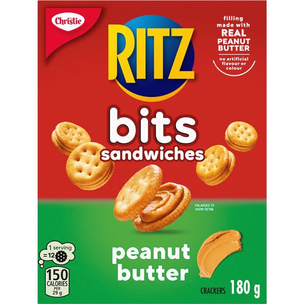 NEW 3 X 180G RITZ BITS SANDWICH PEANUT BUTTER