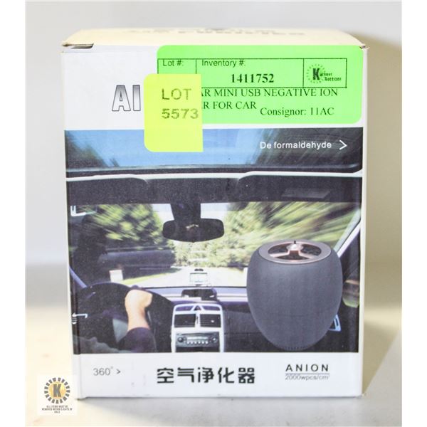 NEW CAR MINI USB NEGATIVE ION PURIFIER FOR CAR