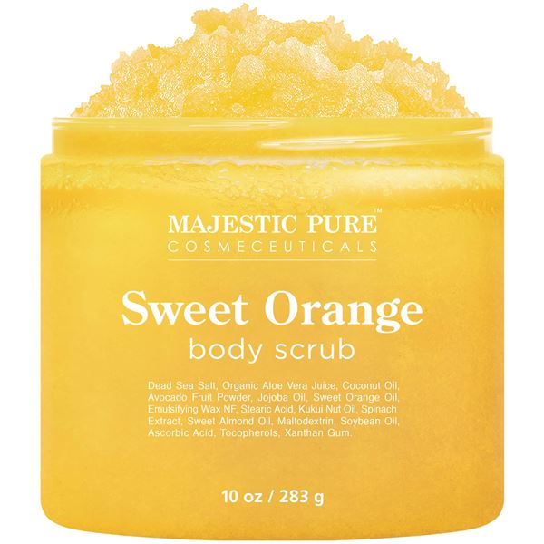 NEW 283G MAJESTIC PURE SWEET ORANGE BODY SCRUB