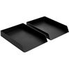 Image 1 : NEW AMAZON BASICS 2 PACK LETTER TRAYS BLACK