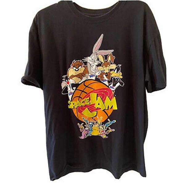 NEW WOMENS T-SHIRT XXL SPACE JAM LOONEY TUNES BLAC