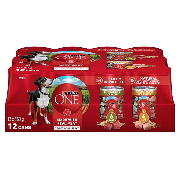 NEW 12 X 368G PURINA ONE LAMB & CHICKEN