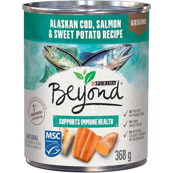 NEW 12 X 368G PURINA BEYOND SALMON & SWEET POTATO