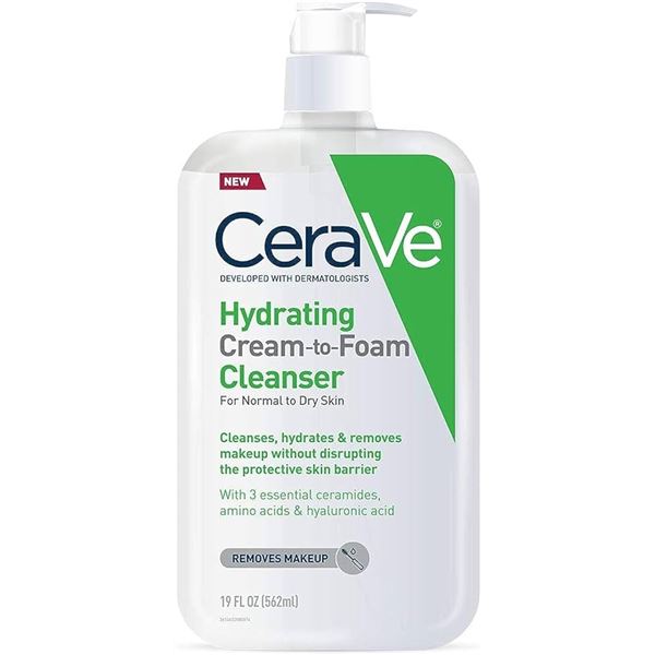 NEW 562ML CERAVE HYDRATING CREAM-TO-FOAM CLEANSER