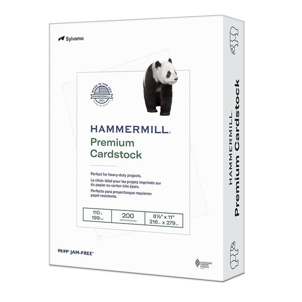 NEW 200 SHEETS HAMMERMILL PREMIUM CARDSTOCK