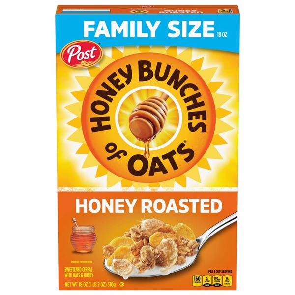 NEW 625G POST HONEY BUNCHES OATS HONEY ROASTED