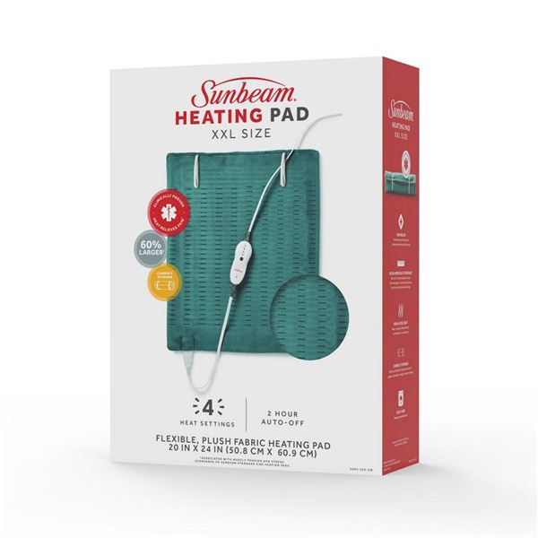NEW SUNBEAM HEATING PAD XXL SIZE