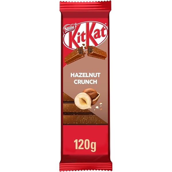 NEW 4 X 120G KITKAT HAZELNUT CRUNCH