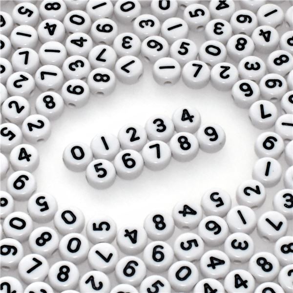 NEW 9 X 500 PIECES LOOCONI WHITE SHAPE LOOSE BEADS
