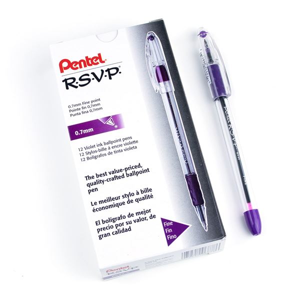NEW REPACKED 6 PENTEL VIOLET PENS