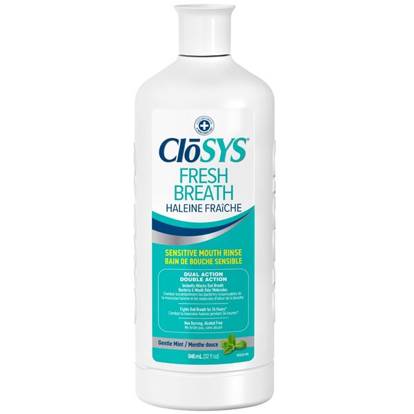 NEW 946ML CLOSYS SENSITIVE RINSE GENTLE MINT