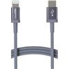 Image 1 : NEW MOS SPRING 6FT LIGHTNING GRAY APPLE CABLE