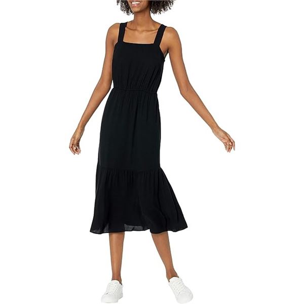 NEW ANDI TIERED MIDI DRESS BLACK