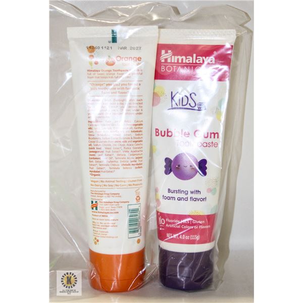 NEW 2 X 113G HIMALAYA KIDS TOOTHPASTE VARIETY PACK