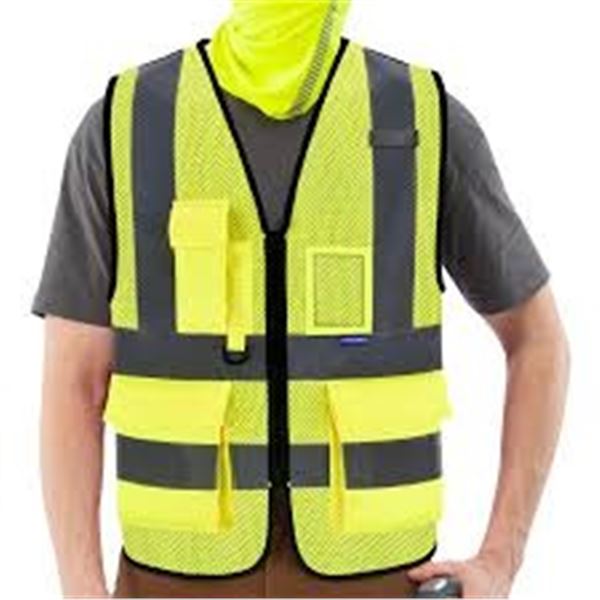 NEW ARCRIDGE REFLECTIVE SAFETY VEST FOR MEN LARGE