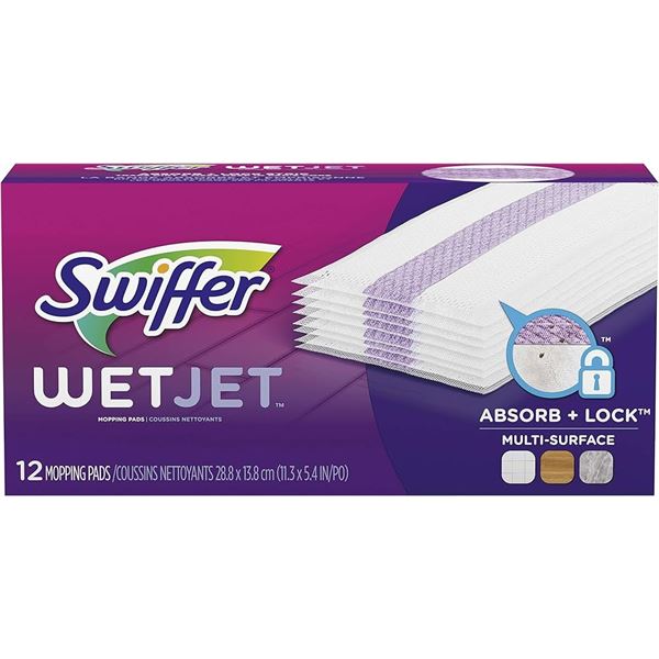 NEW 12 MOPPING PADS SWIFFER WETJET