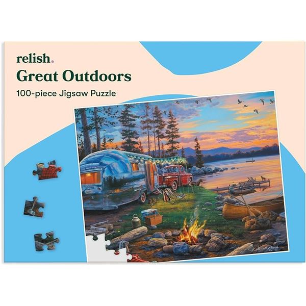 NEW RELISH GREAT OUTDOORS 100 PIECE JIGSAW PUZZLE