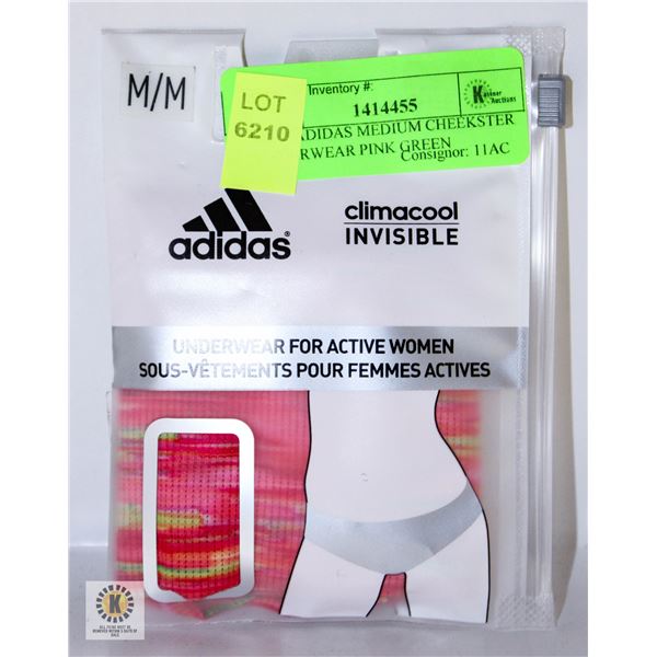 NEW ADIDAS MEDIUM CHEEKSTER UNDERWEAR PINK GREEN