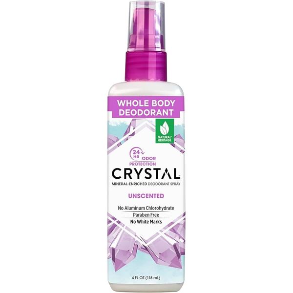 NEW 118ML CRYSTAL DEODORANT SPRAY UNSCENTED
