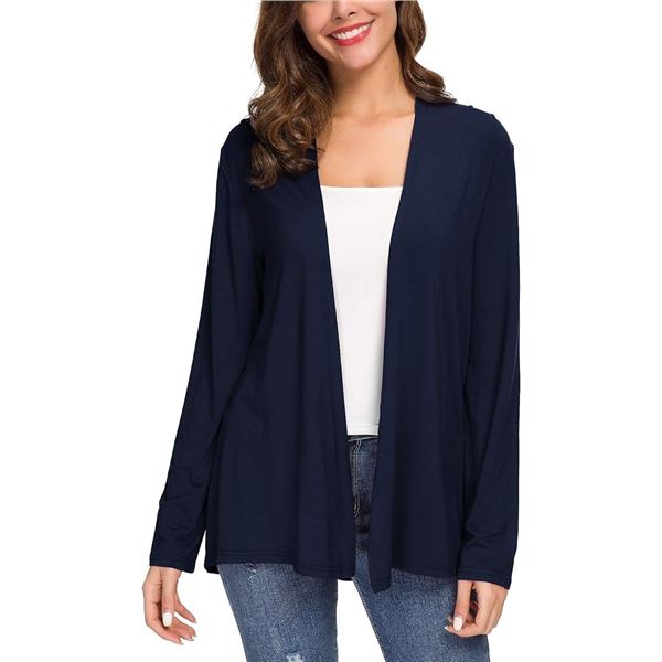 NEW URBAN COCO WOMENS OPEN FRONT CARDIGAN NAVY BLU