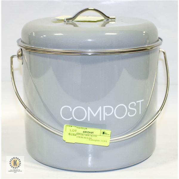 NEW COMPOST BIN WITH VENTILATION HOLES