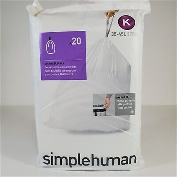 NEW 20 SIMPLEHUMAN CUSTOM FIT LINERS MEDIUM