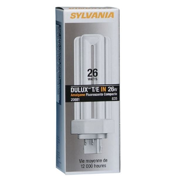 NEW 2 X SYLVANIA DULUX 26W COMPACT BULB