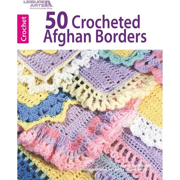 NEW PAPERBACK- 50 CROCHETED AFGHAN BORDERS