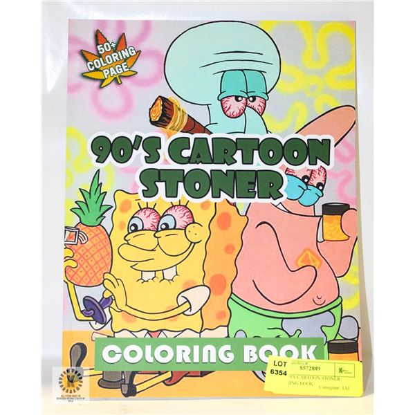 NEW 1990'S CARTOON STONER COLOURING BOOK