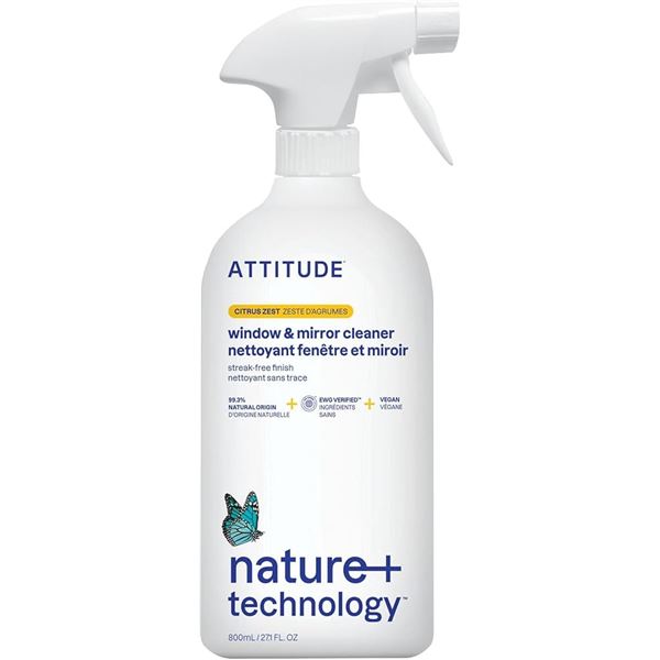 NEW 800ML ATTITUDE CITRUS ZEST WINDOW MIRROR CLEAN