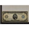 1914 LARGE SIZE US $5 FRN BLUE SEAL HORSEBLANKET