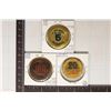 Image 2 : 3-MONTE CARLO CASINO CHIPS: 5, 20 & 100 FRANCS