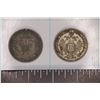 Image 1 : 2-1872 AUSTRIA SILVER 10 KREUZER COINS .0482 OZ.