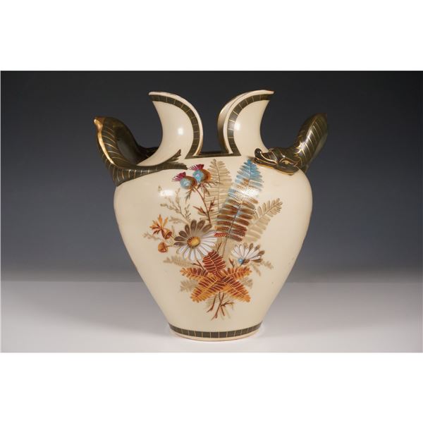 Decorative Floral Vase with Double Handles