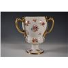 Image 1 : Thosmas Maddock & Sons Floral Porcelain Vase, Gold Handles