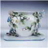 Image 10 : Sitzendorf Porcelain Basket and Vase, Pair