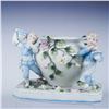 Image 2 : Sitzendorf Porcelain Basket and Vase, Pair