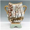 Image 1 : Hand Painted Porcelain Vase with Landscape Scene
