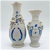 Image 1 : Pair of Bennington Parian Vases with Relief Decor