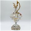 Image 2 : Porcelain Ewer with Gilded Accents and Florals