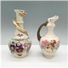 Image 1 : 2pc Austrian Porcelain Ewers with Hand-Painted Floral Design