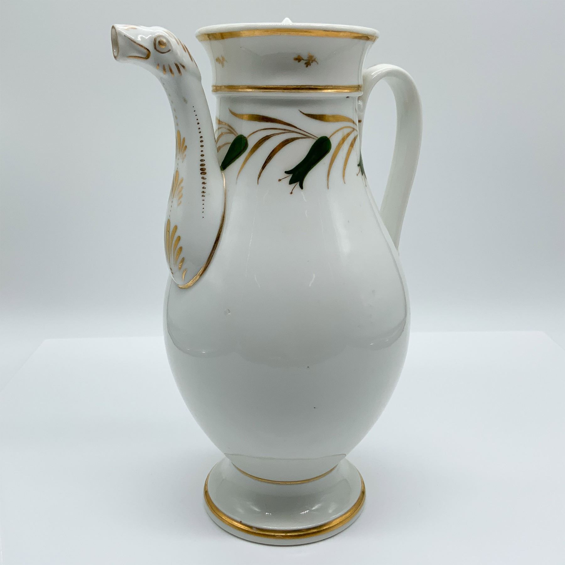 Porcelain Pitcher, Bird Spout Design