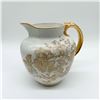 Image 1 : B & M China Pitcher with Gold Floral Design