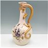 Image 1 : Antique Ceramic Pitcher, Dragon Handle, Hand-Painted Florals
