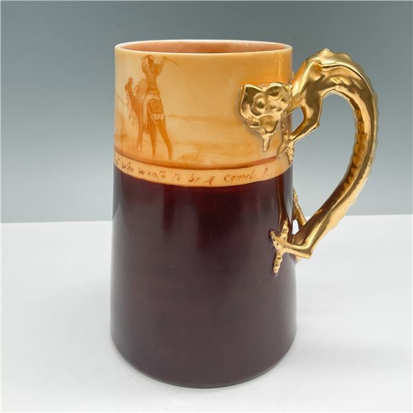 Vintage Dragon Handle Mug with Blackberries