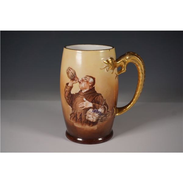 Hohenzollern German Porcelain Mug with Dragon Handle