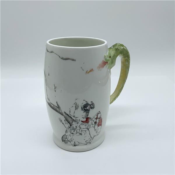 JPL France Porcelain Mug with Dragon Handle