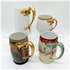 Image 1 : 4pc Dragon-Handled Porcelain Mugs and Pitcher