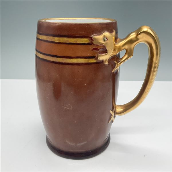 J & C Bavaria Tankard, Dragon Handle, Gilt Accents